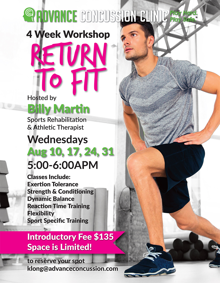 Advance Concussion Clinic Return to Fit Poster